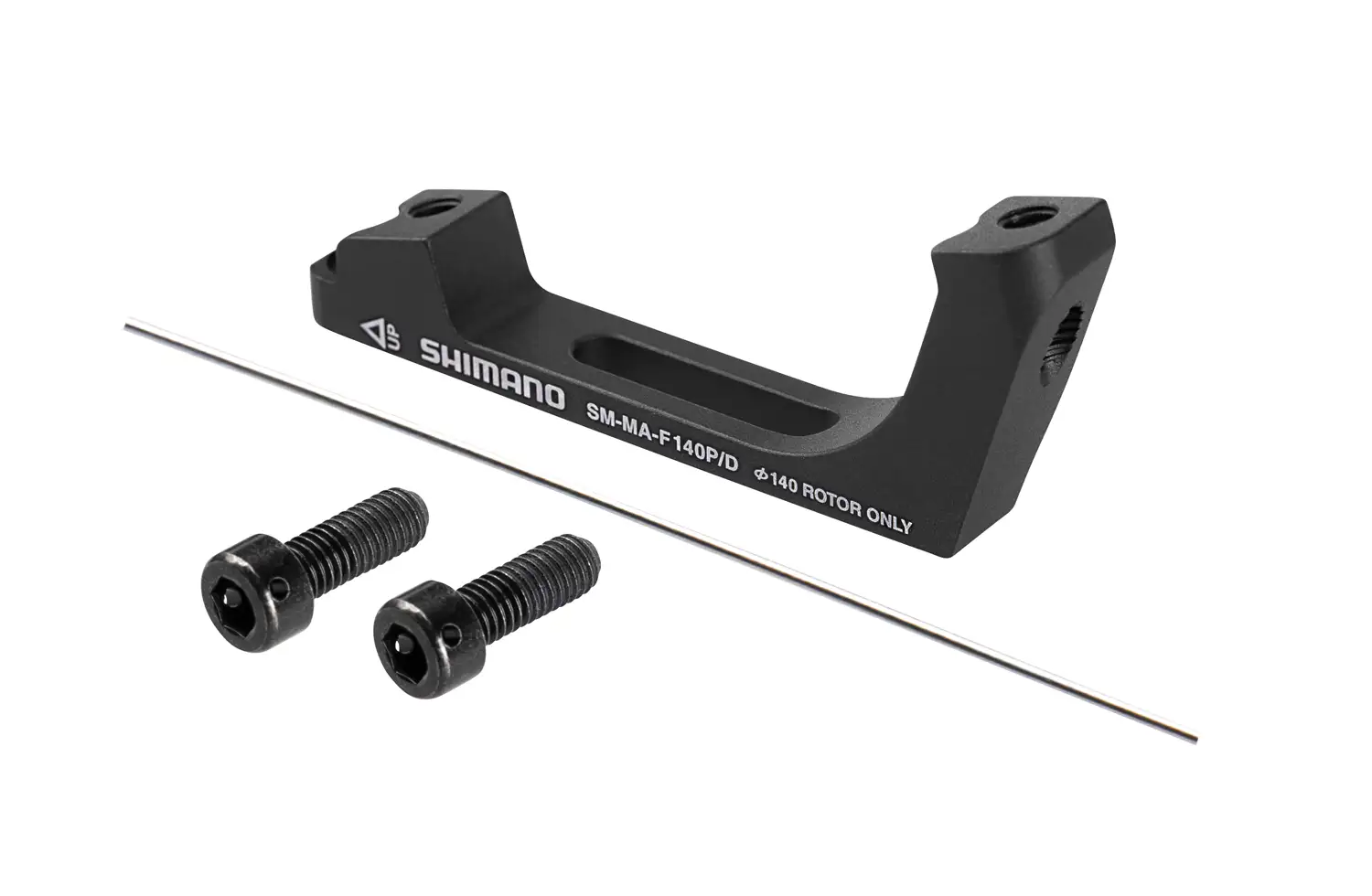 front adapter for disc brakeflat/postmountdesigned for disc rotors: 160 mm with 2 hex mounting screwsweight: 41 g