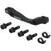 front adapter for disc brake<br>postmount/ standard<br>designed for disc rotors: 160 mm <br>with 4 hex mounting screws<br>weight: 41 g
