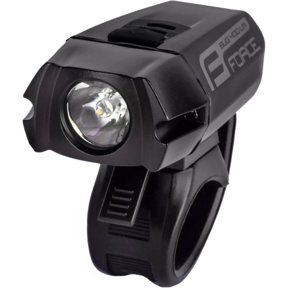 1x high-performance white CREE XPE-R5 diode 400LM<br>6 functions: 3 functions of lighting + 3 flashing modes<br>universal elastic silicone holder for handlebars 22