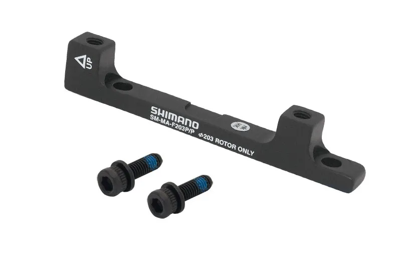 front/rear adapter for disc brakepostmount/postmountdesigned for disc rotors: 203 mmwith 2 hex mounting screwsweight: 45 g