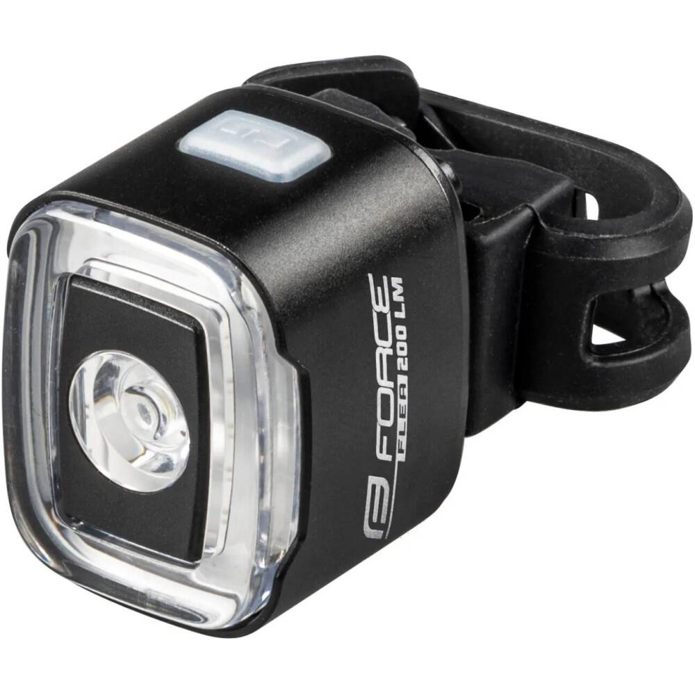 UNIVERSAL LIGHT - useable as FRONT or REAR as well<br>20x red COB CHIPs on sides + 1x XP-E2 central white LED 200LM<br>10 functions: 6 lighting + 4 flashing modes
