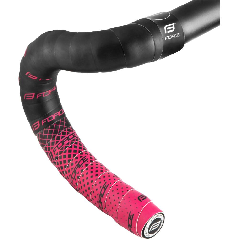 self-adhesive with printed FORCE logo<br>with FORCE handlebar plugs and finishing tape<br>material: PU 30% + EVA 70%<br>lenght: 2100 mm<br>thickness: 2
