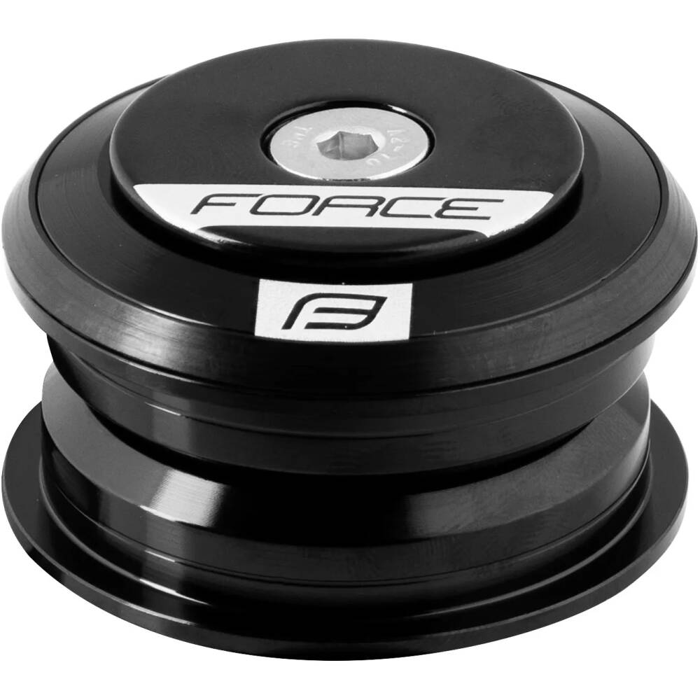 semi-integrated FORCE headset 1 1/8" <br>industrial bearings<br>height of upper headset cone: 5 mm<br>for diameter of head tube: 44 mm <br>inner diameter of the lower ring: 30 mm<br>material: alloy