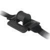 adjustable helmet holder with 2 straps<br>for lights Art.: 45602<br>Velcro fastening through holes in the helmet<br>with plastic light holder