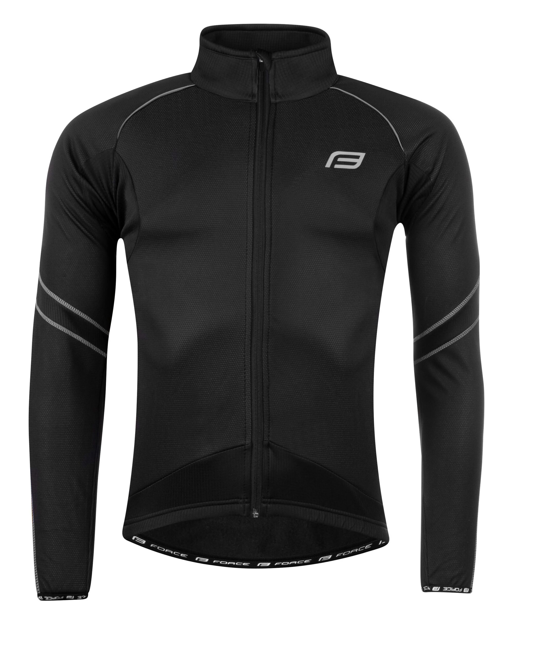 warm sport jacket with full length zip fastening