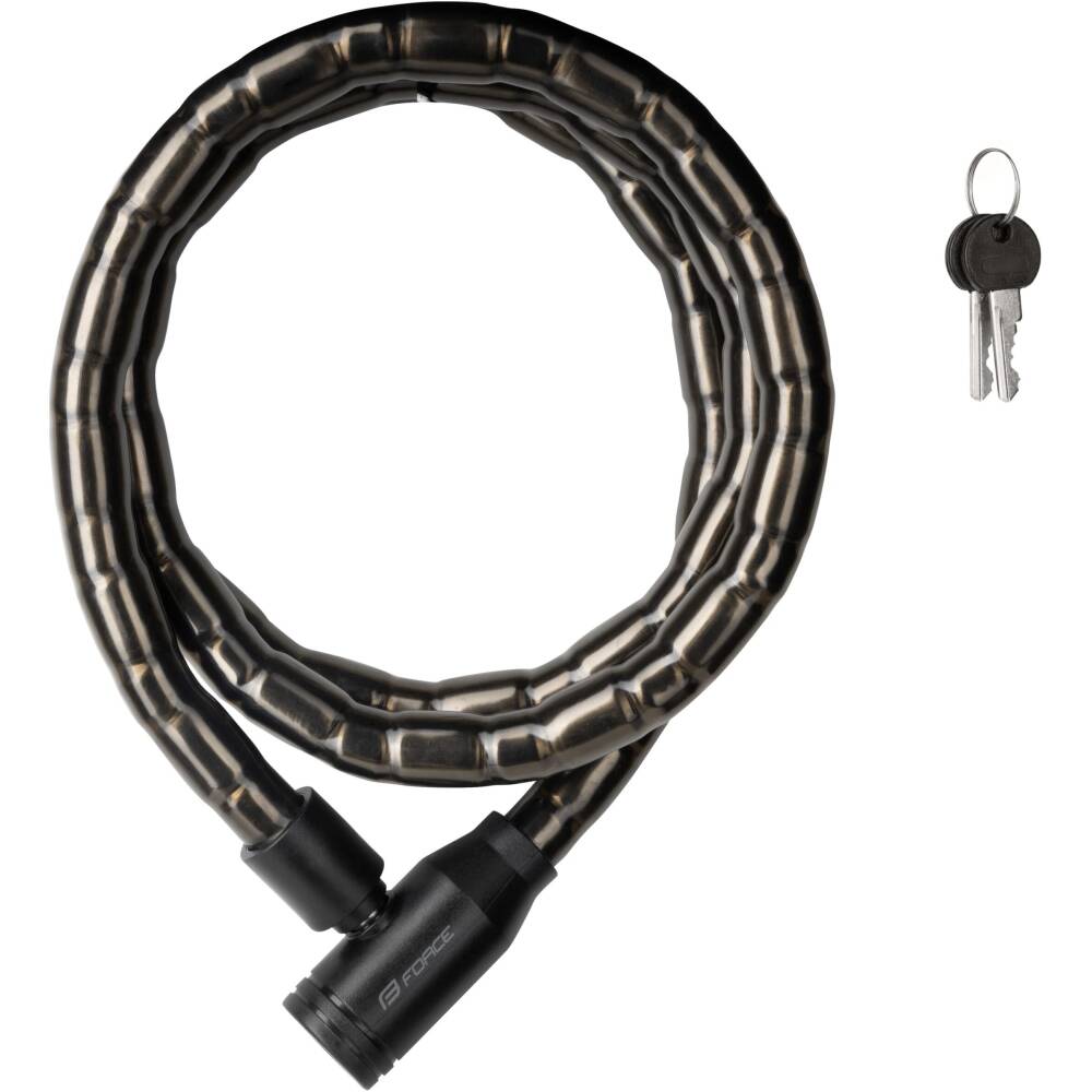 <p><strong>FORCE 18/1800mm Chain Lock</strong></p><p>The robust chain lock provides a medium level of security thanks to a combination of hardened steel links and an internal steel cable. It is more durable than standard cable locks while still remaining flexible for securing around racks