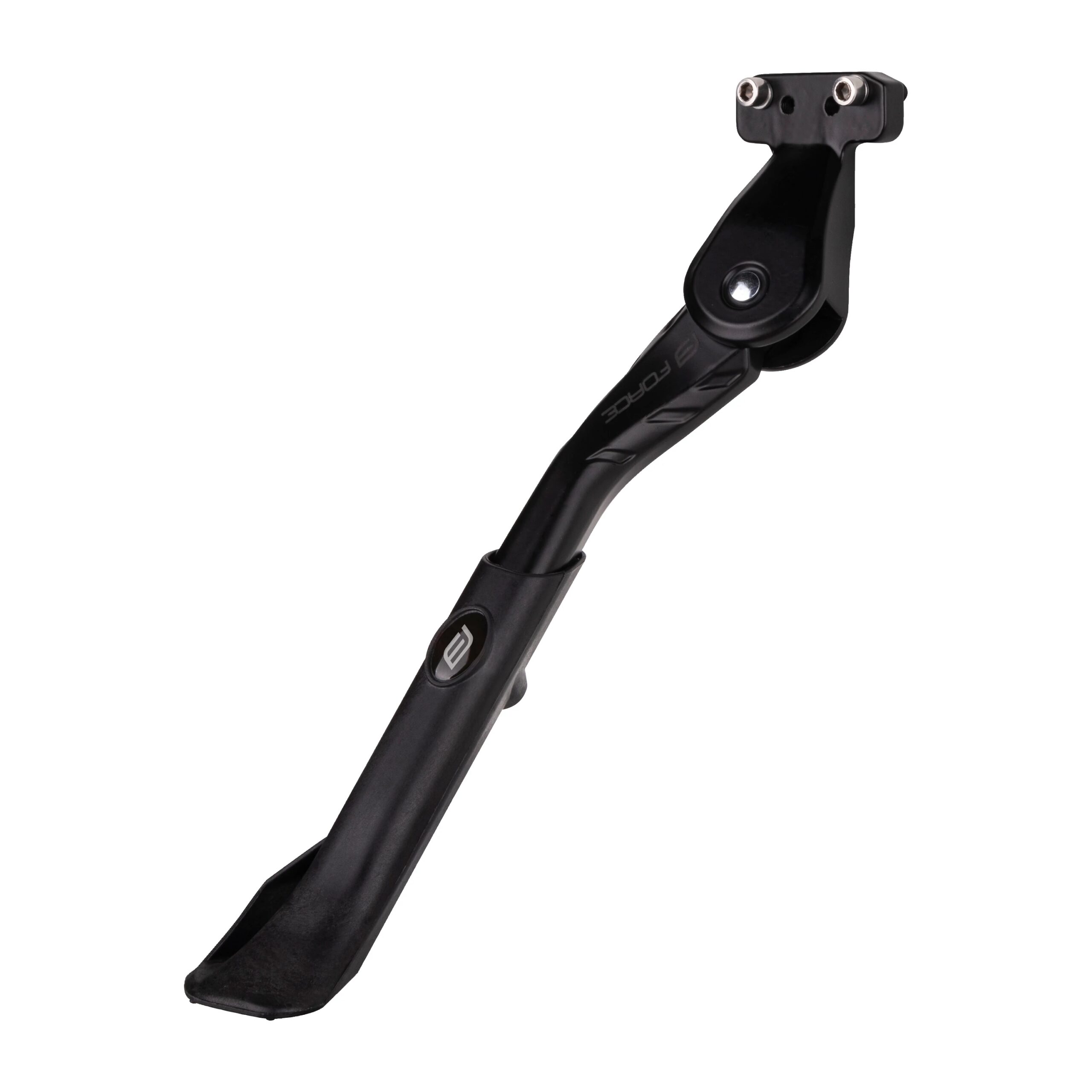 E-BIKE rear kickstand FORCEsuitable for pitch: 18 a 40 mmadjustable: for 24" - 29" wheelsmaximal length: 38 cmminimal length: 30 cmwith plastic endmaterial: alloyweight: 310 gpacked in polybag