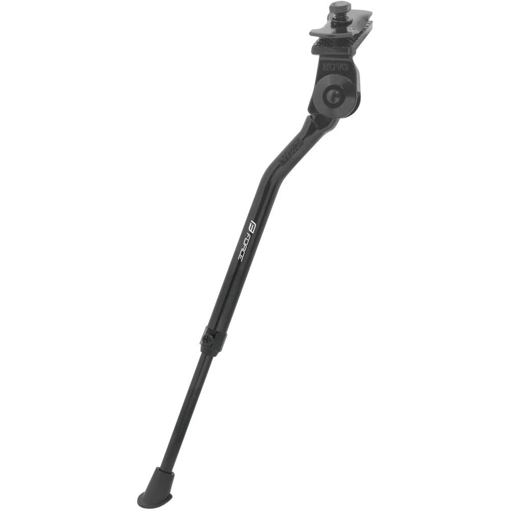 under frame kickstand FORCE <br>mounting on chainstays with counterpart<br>adjustable: for 20" - 29" wheels<br>maximal length: 34 cm<br>minimal length: 28 cm<br>with plastic end<br>material: alloy<br>weight: 255 g<br>packed in polybag