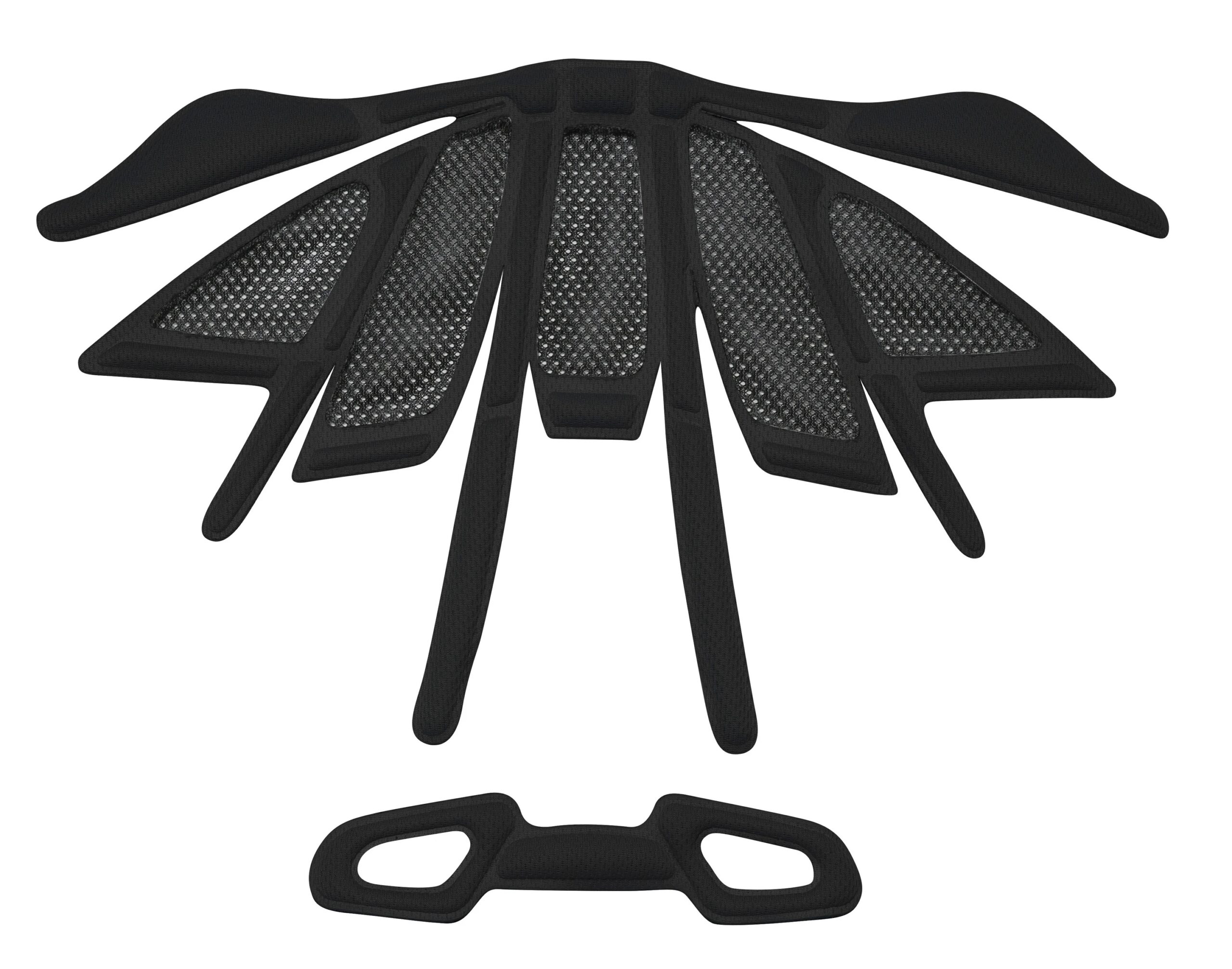 complete set of padding for helmet FORCE AVES and IBEXblack colourpacked in polybag