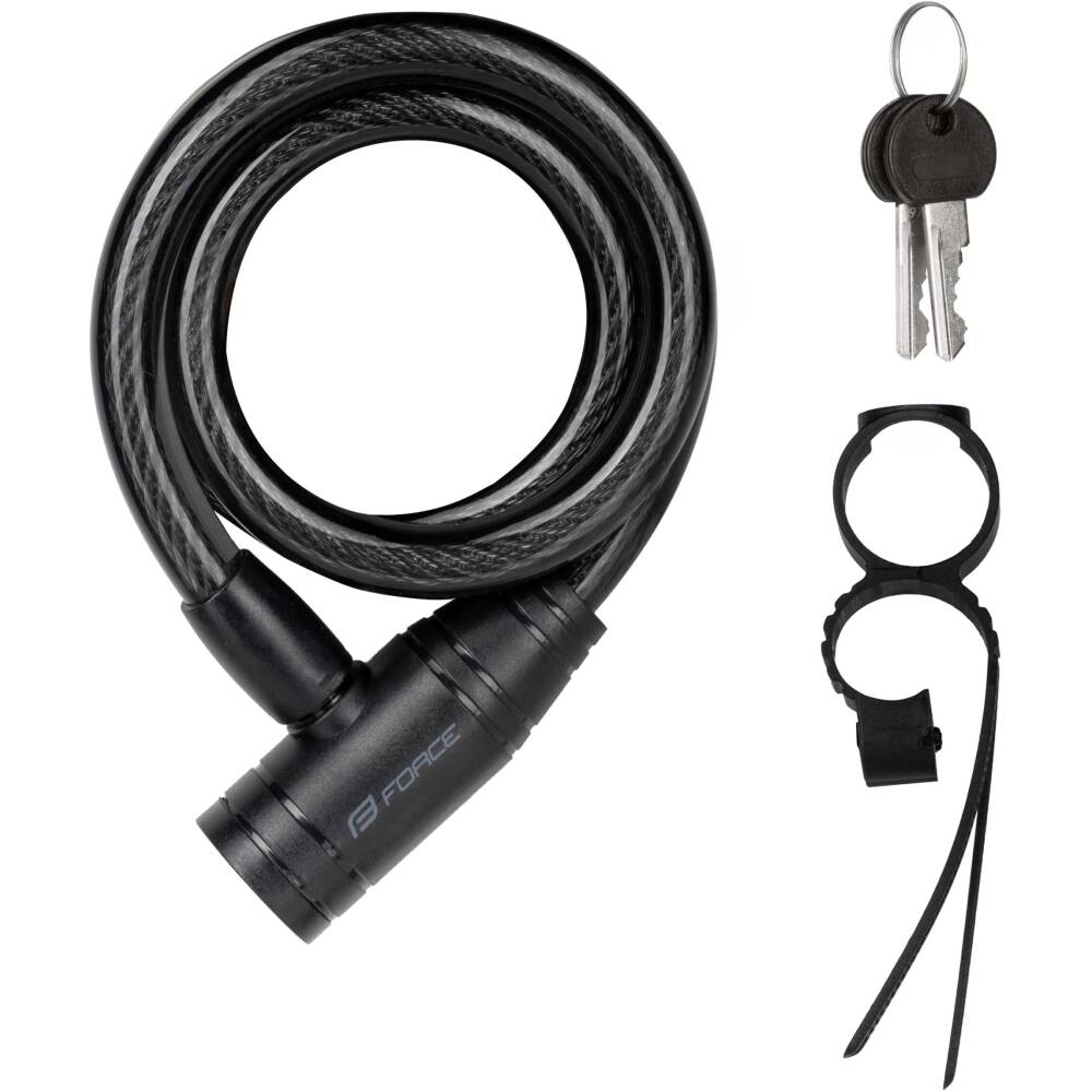 <p><strong>FORCE PRIM S12/800mm Loc</strong>k</p><p>The basic spiral lock with a steel cable is suitable for short-term protection of bicycles