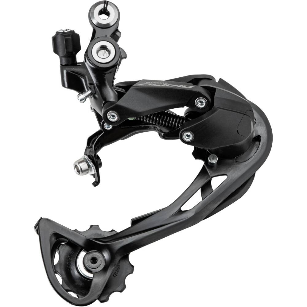 MTB měnič na 9 kolo černý<br>pro systém 3x9<br>dlouhé vodítko SGS<br>SHADOW TYPE - nižší profil snižuje riziko poškození<br>nejvetší pastorek 36 zubů<br>nejmenší pastorek 11 zubů<br>kladka: 11 zubů<br>rozsah napínání řetězu 45 zubů<br>k sadě ALIVIO<br>baleno v krabičce