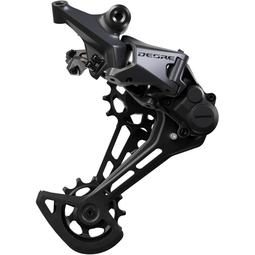 mechanický MTB měnič <br>pro systém 1x12 <br>dlouhé vodítko SGS<br>SHADOW RD+  nižší profil snižuje riziko poškození<br>pro kazetu: 10-51 <br>kladka: 13 zubů<br>rozsah napínání řetězu 41 zubů<br>hmotnost: 357 g<br>k sadě DEORE<br>baleno v krabičce