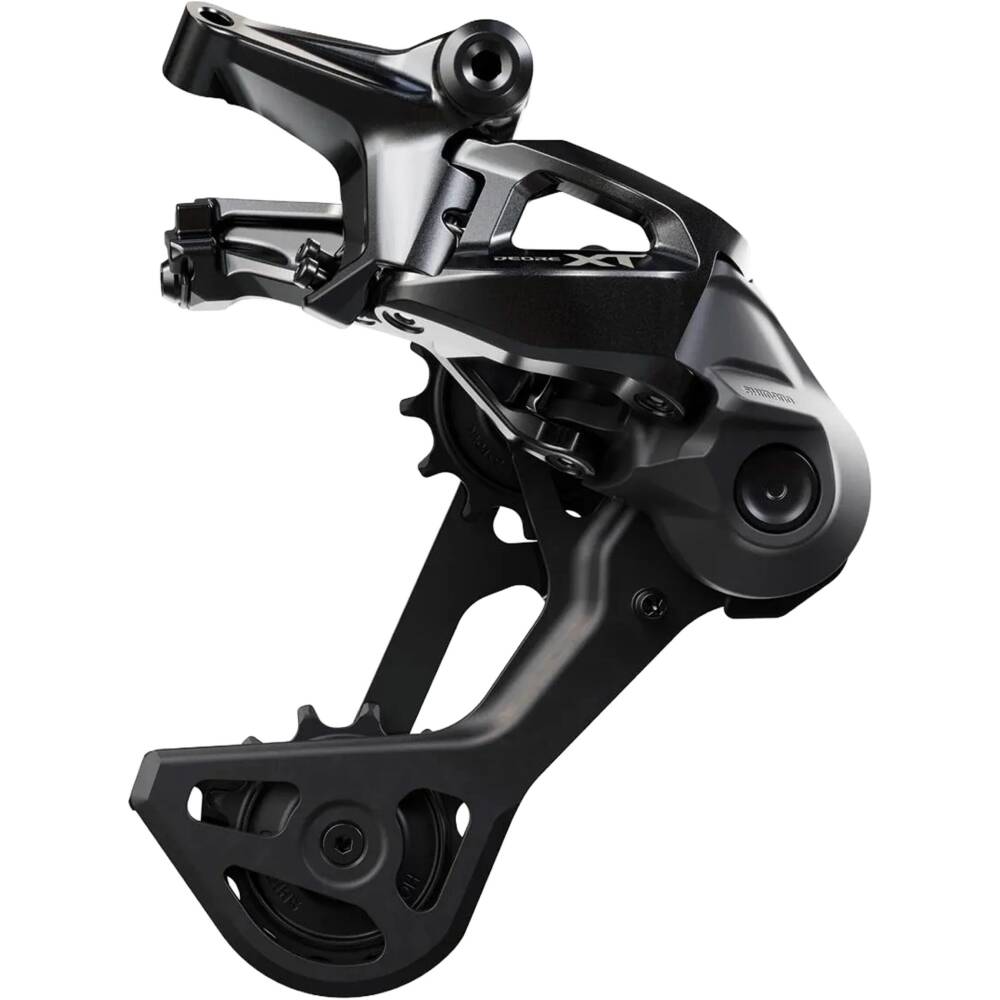 <p>MTB mechanický měnič pro pohon 1x12 kolo<br>dlouhé vodítko SGS<br>SHADOW ES - nižší profil snižuje riziko poškození<br>pro kazetu: 10-51<br>rozsah napínání řetězu 41 zubů<br>hmotnost: 367 g<br><br>Kompatibilita: <br>řazení: SL-M9100