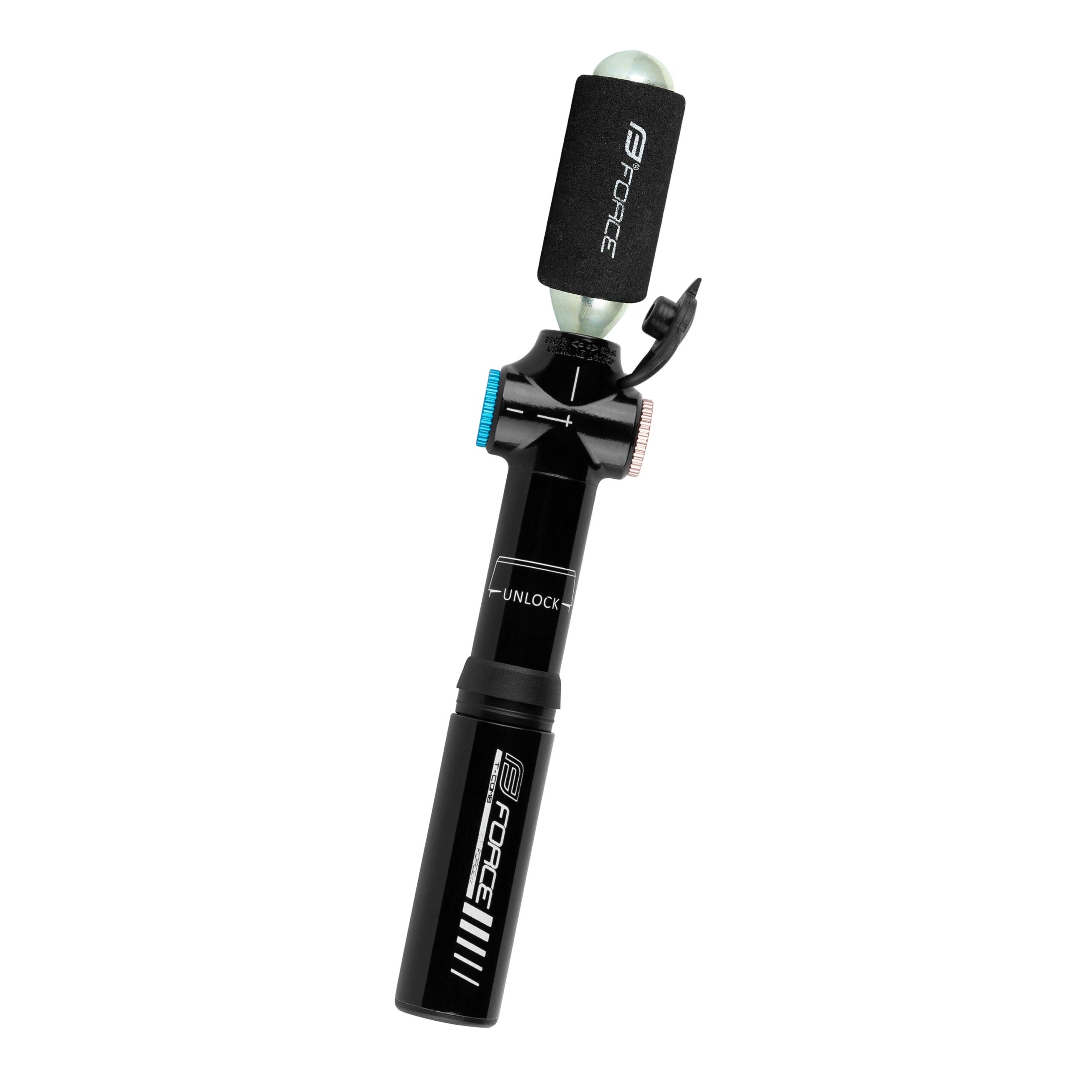 MULTIFUNCTIONAL combination of pump and CO2 inflator120 PSI/ 8 barthreaded CO2 cartridges only16g CO2 cartridge includedlength: 14 cmmaterial: alloy body + pistonweight: 184 gfor Presta valves onlyapproximate total volume of gas after inflation of the whole cartridgeat normal atmo pressure and temperature 15°C is 8