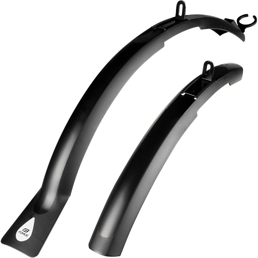 set of mudguards front + rear<br>designed for MTB 24" / 26" and TREKKING 28" wheels<br>extra strong brackets