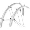 set of mudguards front + rear<br>designed for 28" TREKKING wheels<br>width of mudguard: 48 mm<br>material: PET + zinc coated stays<br>weight: 530 g<br>in some cases it is necessary to adjust the length of the struts by shortening<br>packed in polybag<br>made in Italy