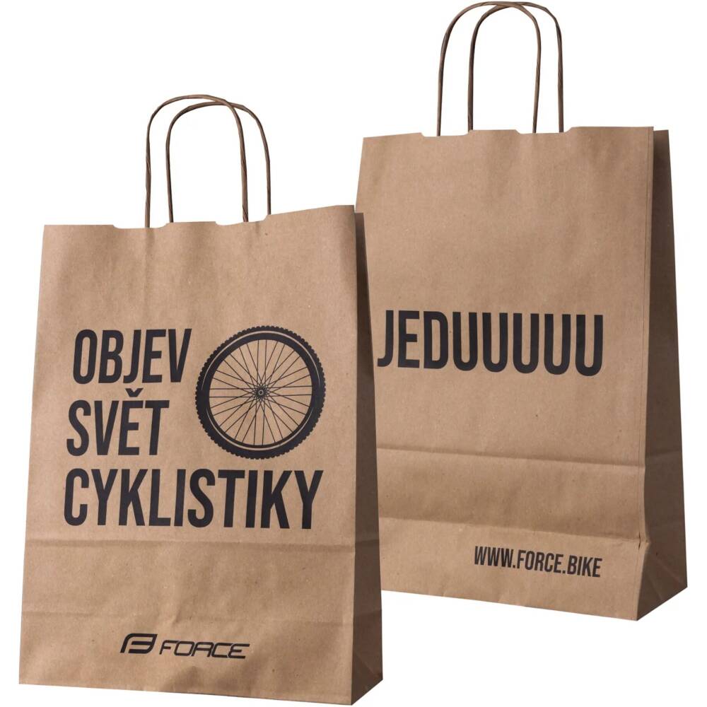 minimum sale is 50 pcs<br>bag with bothsided printing<br>width 23 cm