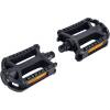pedály FORCE MTB/TREK plastové s odrazkami<br>kuličková ložiska<br>velikost platformy: 95 x 74 mm<br>hmotnost 1 páru: 319 g<br>baleno v sáčku