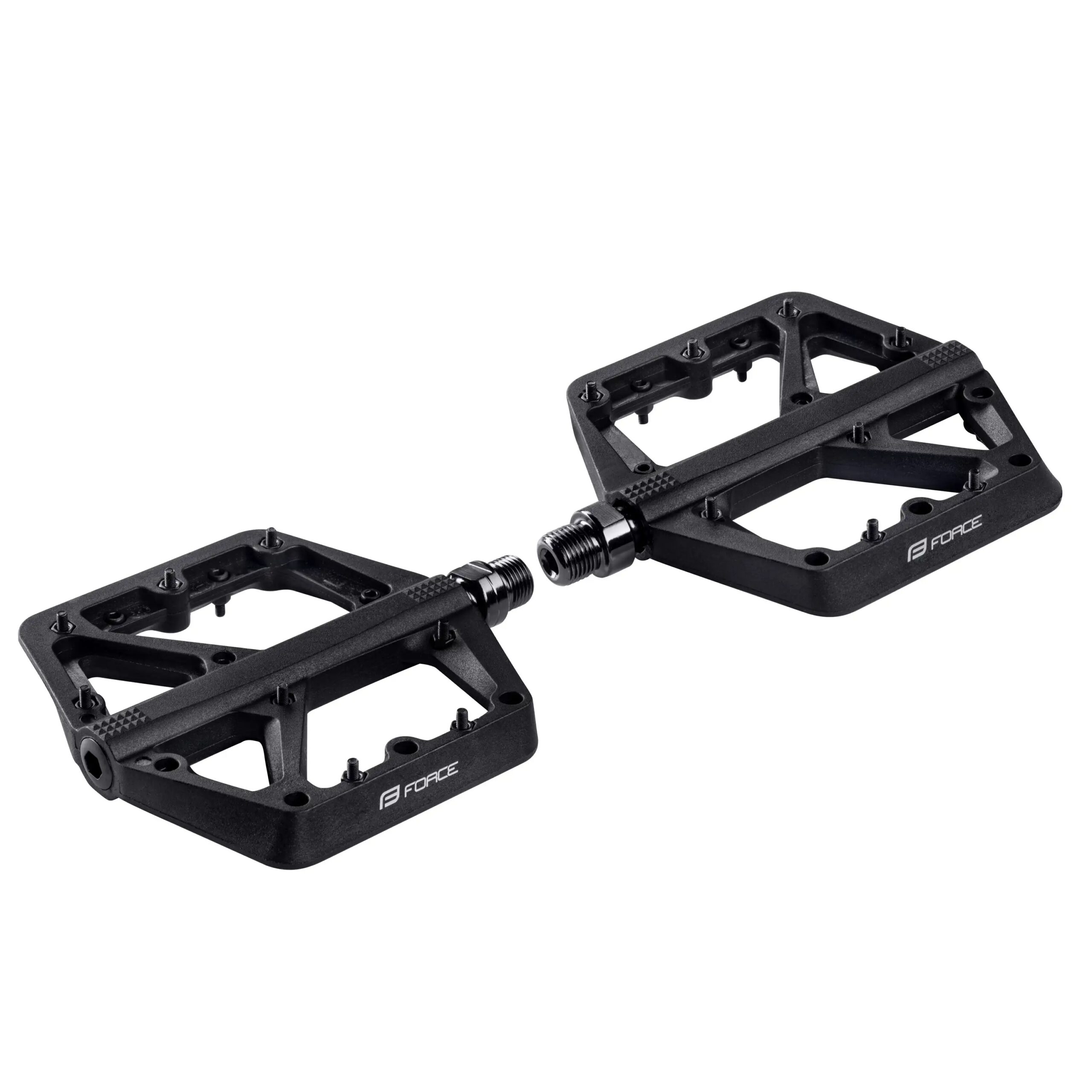 nylon pedalssealed bearings + near by the crank there is HQ bushing bearingreplacable pinsplatform size: 115x109 mmweight of 1 pair: 362 gpacked on FORCE card