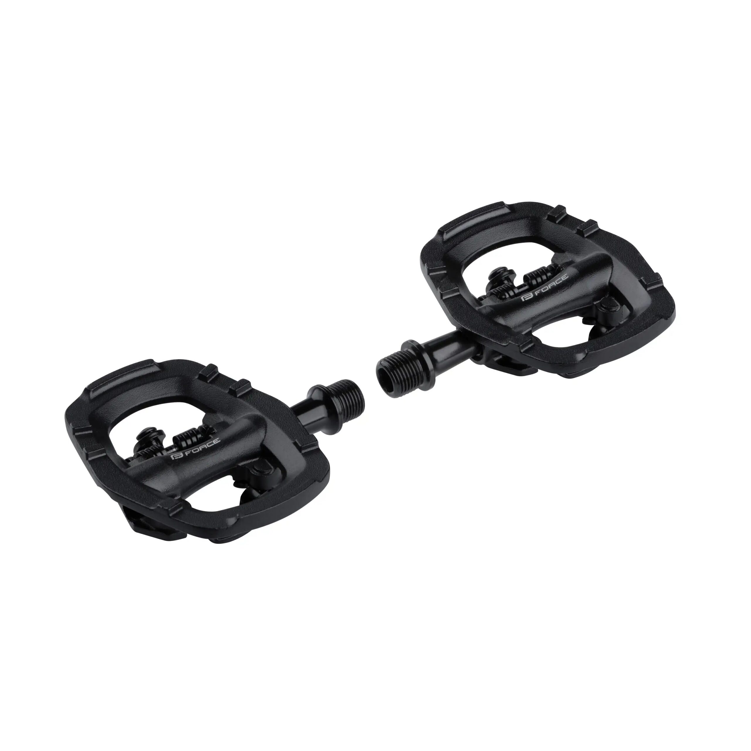 one-sided clip in tourist pedalsclip-in FPC pedals - FORCE Pedal Click systemcompatible with SHIMANO SPD cleats SM-SH51/ 56ball-bearingsalloy pedal body