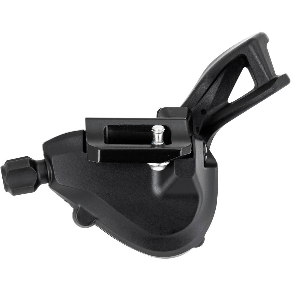 levá řadící páčka RAPID FIRE plus mono pro dvojpřevodník<br>pro systém 2x11 a 2x10<br>bez objímky<br>uchycení na brzdnou páku I-SPEC EV<br>2-way Release - možnost odřazení ukazováčkem i palcem<br>včetně lanka<br><strong>oproti pravé páčce neobsahuje bowden a koncovky</strong><br>k sadě DEORE<br>baleno v krabičce