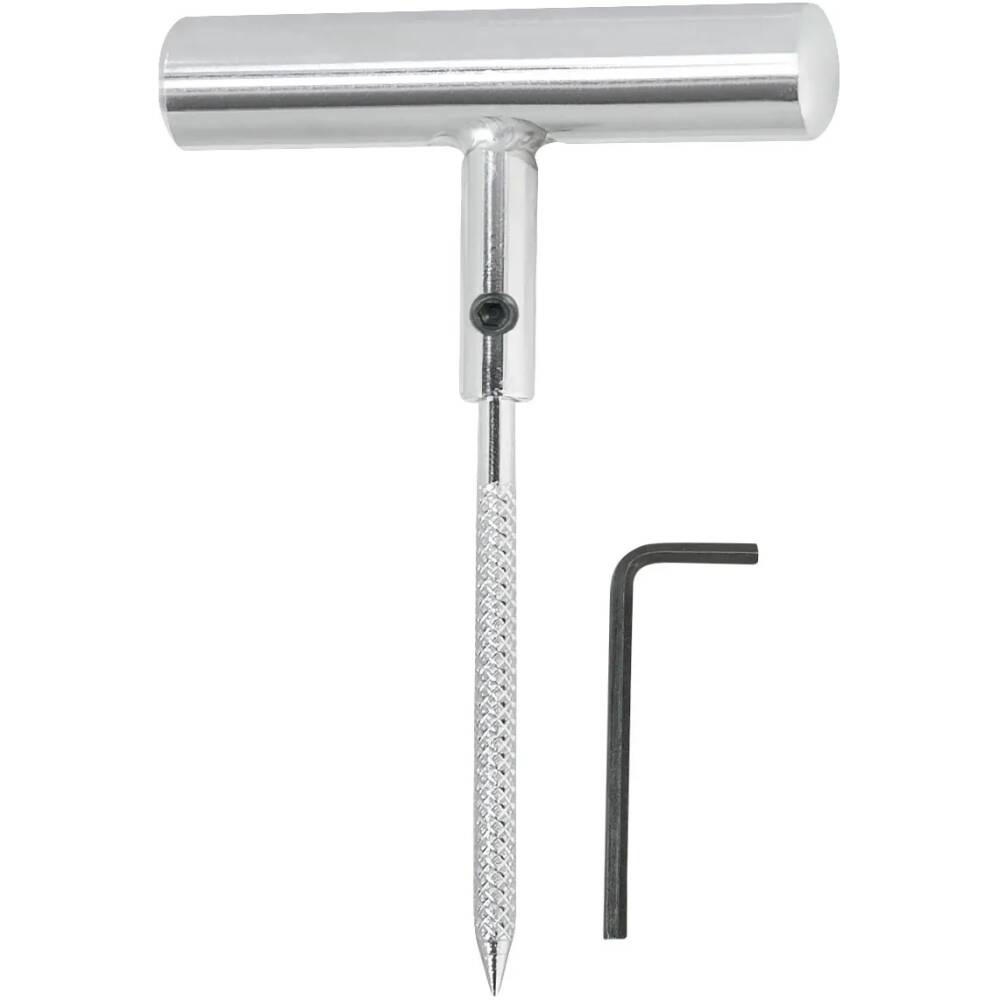reamer for cleaning the hole when is flat tire<br>steel "T" silver handle<br>thickness of the reamer: 5 mm