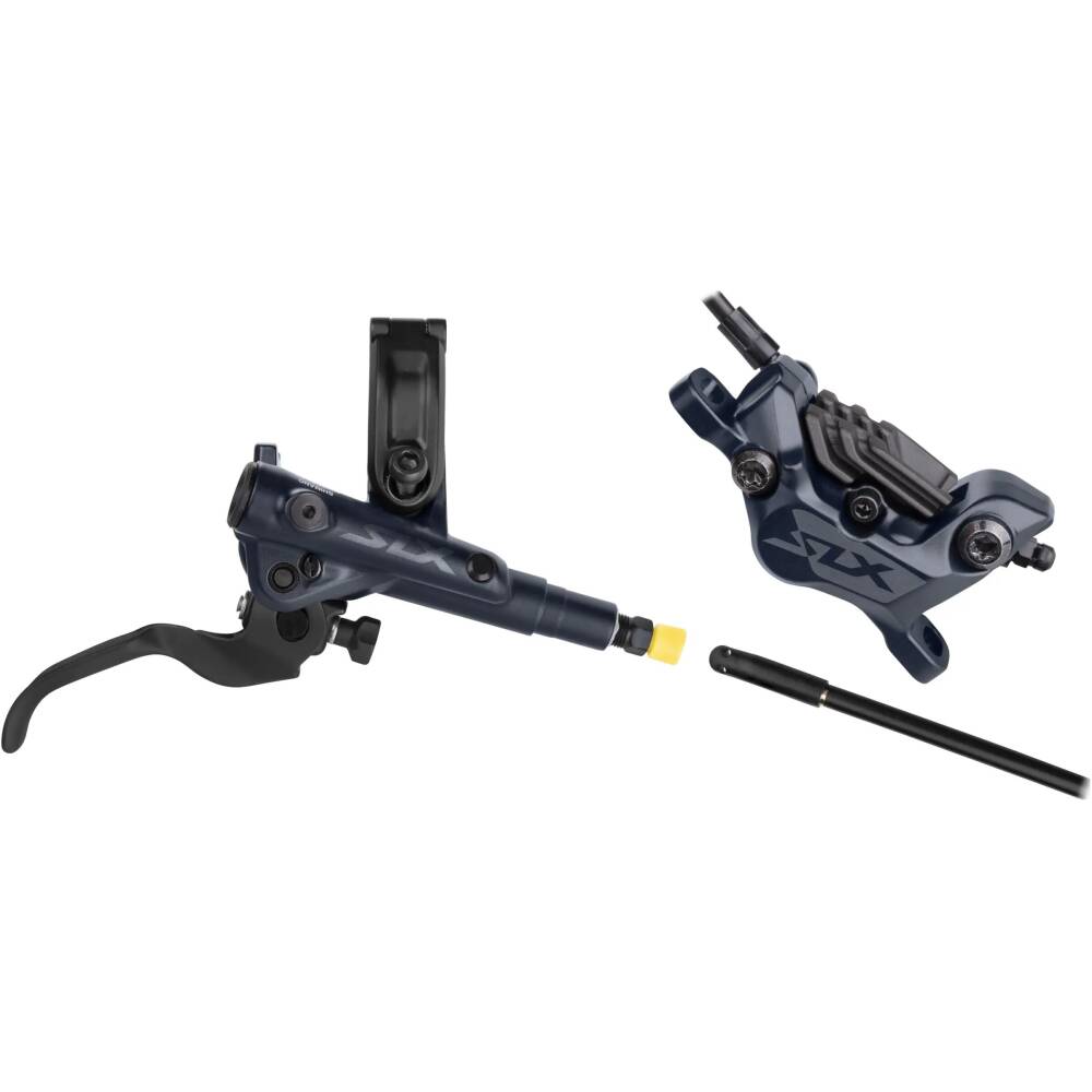 complete rear set<br>lever BLM7100 and caliper BRM7120 4-piston<br>brake lever I-SPEC EV<br>black hose SMBH90SBM 170 cm J-kit<br>mount POSTMOUNT - without adapter<br>polymer brake pads with cooler<br>packed in box