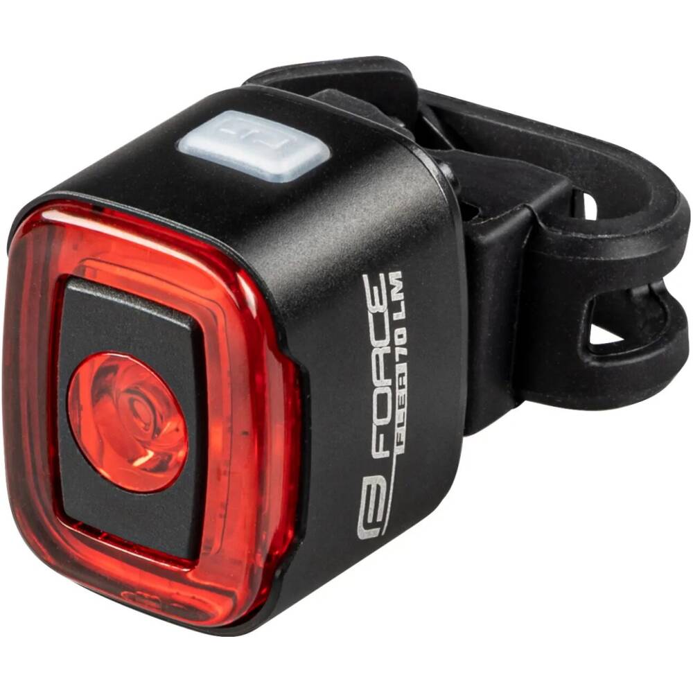20x red COB CHIPs on sides + 1x XP-E2 central red LED 70LM<br>10 functions: 6 lighting + 4 flashing modes<br>1xUNI elastic silicone holder for seatpost + 1x saddle rail holder<br>battery: integrated Li-Pol 400mAh