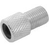 DUNLOP / PRESTA to SCHRADER valve adaptor                                                                                                  ALUMINIUM PRODUCT  <br>sale of 10 pcs. in polybag<br>the price is for 1 pc.<br>
