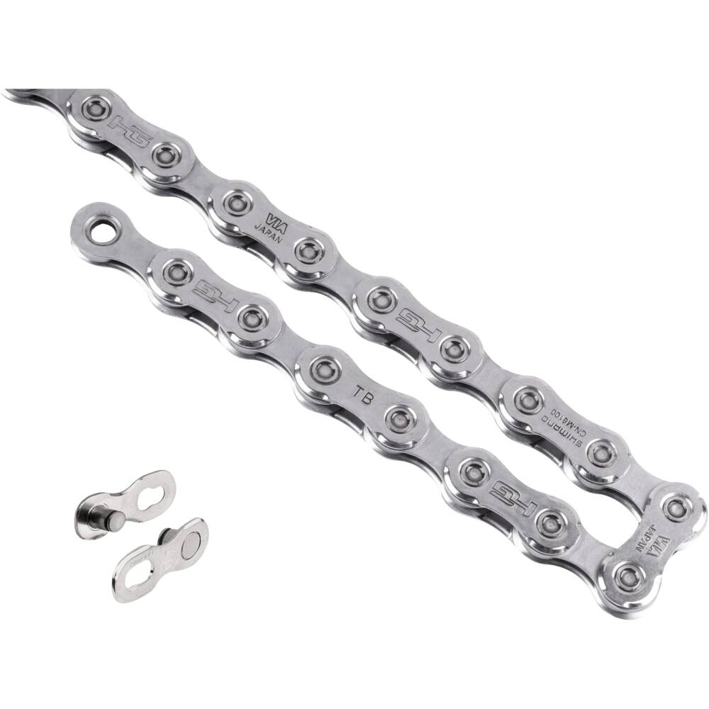 řetěz pro 12 kolo <br>126 článků<br>spojka řetězu součástí <br>směrové provedení pro lepší řazení<br>perfektně sedí s HYPERGLIDE+ kazetami<br>k sadě DEORE<br>kompatibilní s dvanáctistupňovými sadami SLX
