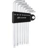 7 pcs set of hardened steel torx wrenches:<br>T10/ T15/ T20/ T25/ T27/ T30/ T40<br>length: 87 - 125mm