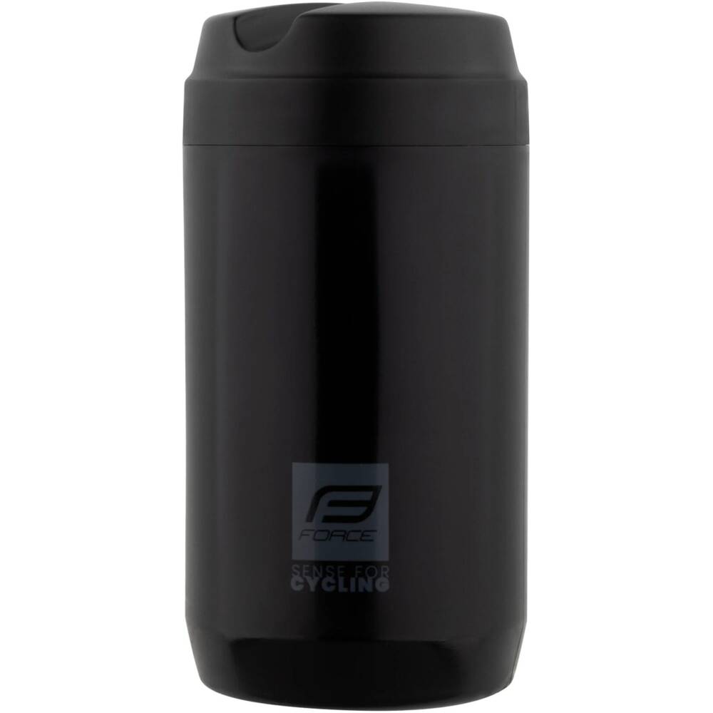 tool holder/bottle FORCE<br>keeps tools dry and safe<br>standard diameter: 74 mm<br>height: 15 cm<br>weight: 65 g<br>material: polyethylene / polypropylene<br>made in Italy<br>