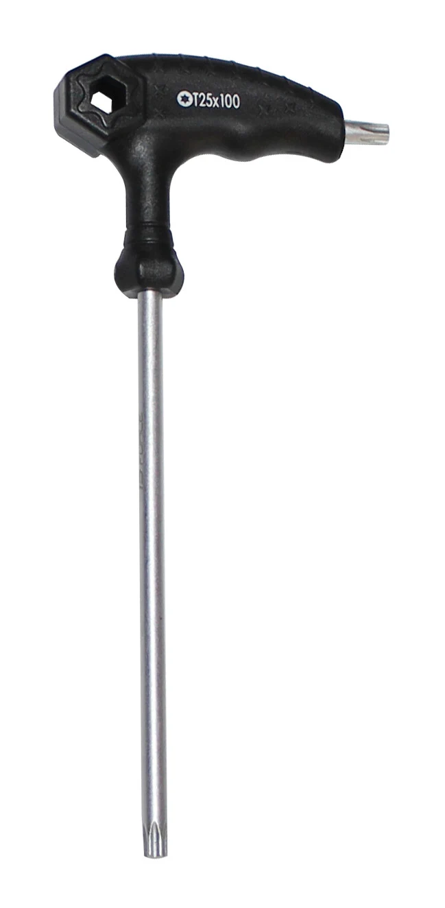 double sided torx wrench T25ergonomic T shaped handletotal length: 150 x 65 mm material: chrome-vanadium steel