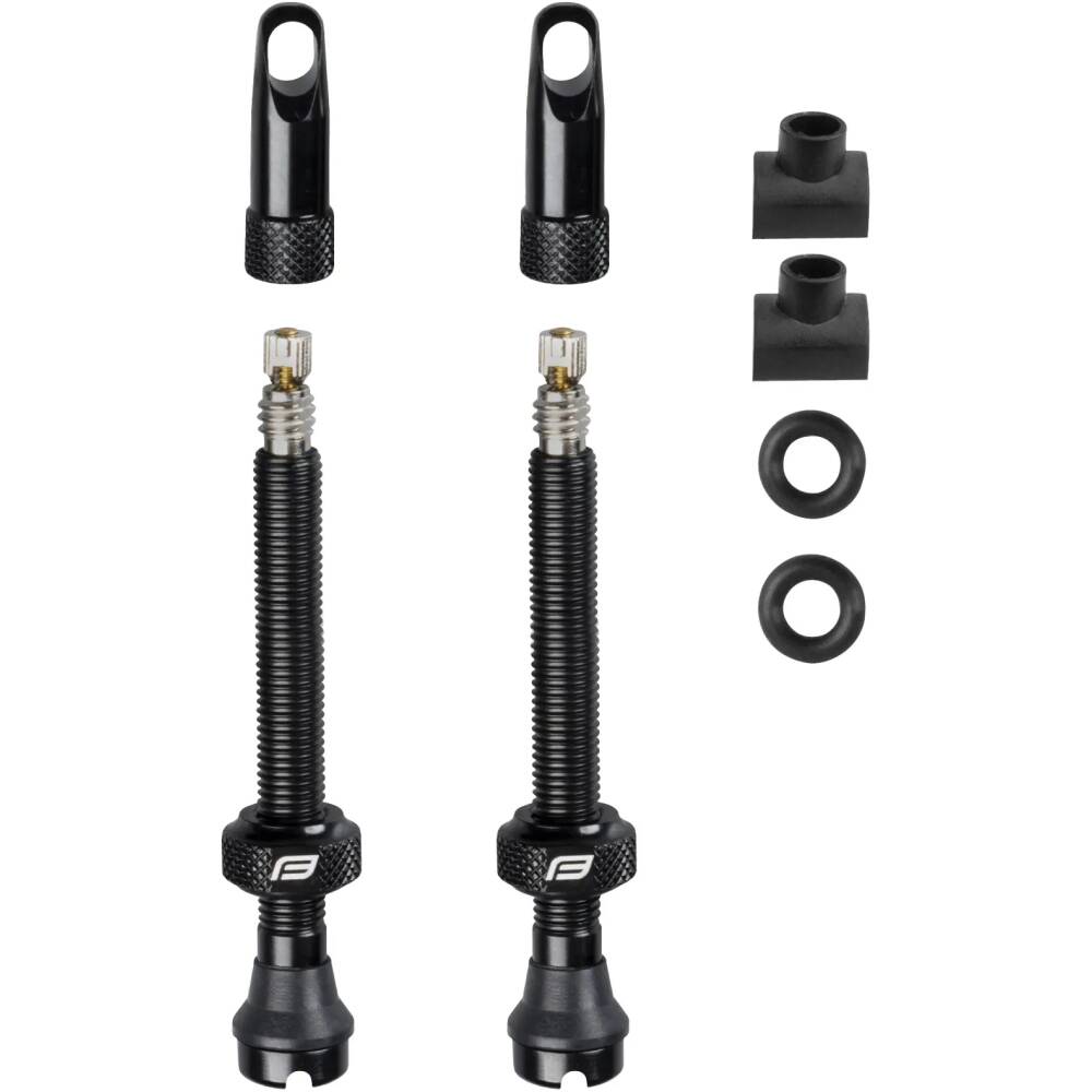 set includes 2 pcs. of presta valve (alloy)<br>with seal and alloy rim nut<br>cap is designed as a PRESTA valve core tool<br>2 pcs. of spare seal O-ring<br>2 pcs. of spare (squared) rubber bases<br>valve (w/o core) is 60 mm long<br>weight of the valve is 6 g<br>packaging and sale of 1 set<br>packed in FORCE blister