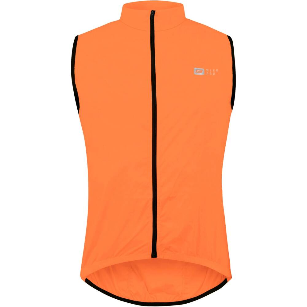 <p>This lightweight windproof vest is designed as a practical outer layer for riding in changeable conditions. It is suitable for road and sport cycling and offers ideal protection against wind without unnecessary warmth on the arms.</p><p>The full-length construction with a protected zipper allows easy on and off and ensures comfort while riding. Underarm ventilation supports airflow and helps regulate body temperature. An elastic hem helps keep the vest securely in place.</p><p>The vest can be easily folded into a rear pocket