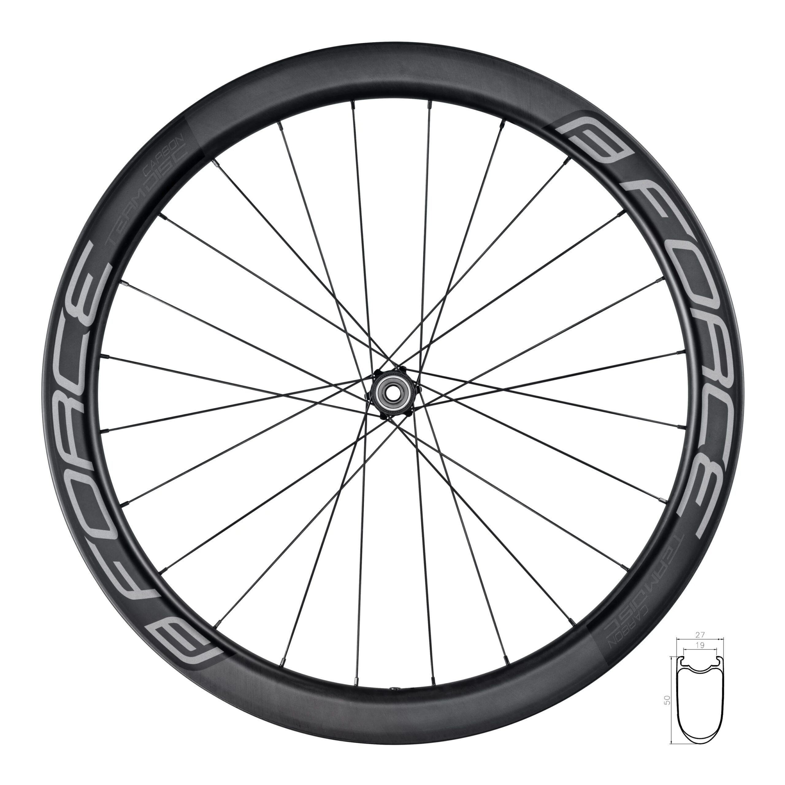 rim FORCE CARBON DISC for tyres tubeless readyheight: 50 mm