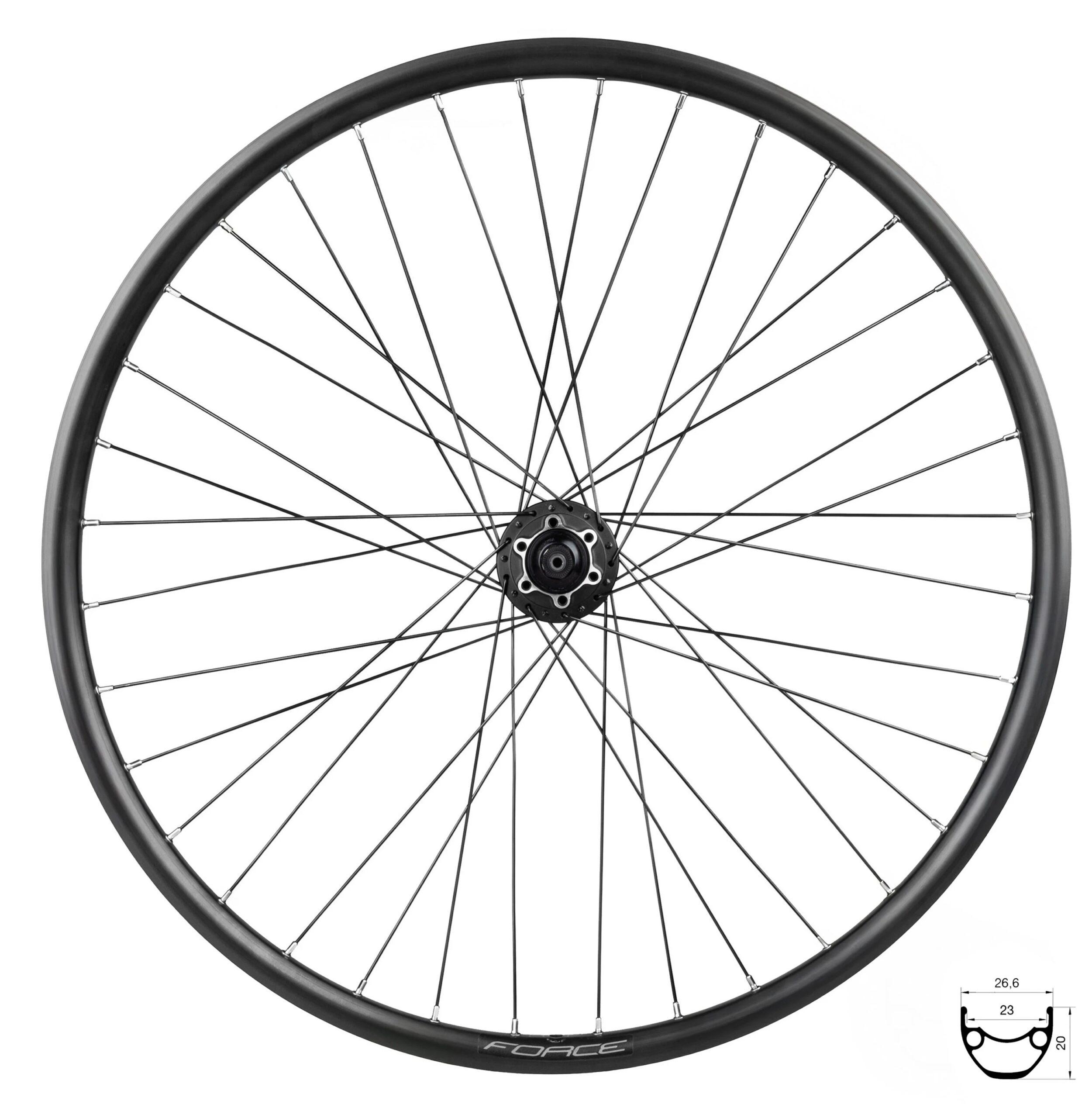 hub SHIMANO FHM475 designed for disc brake - 6 boltsball bearings