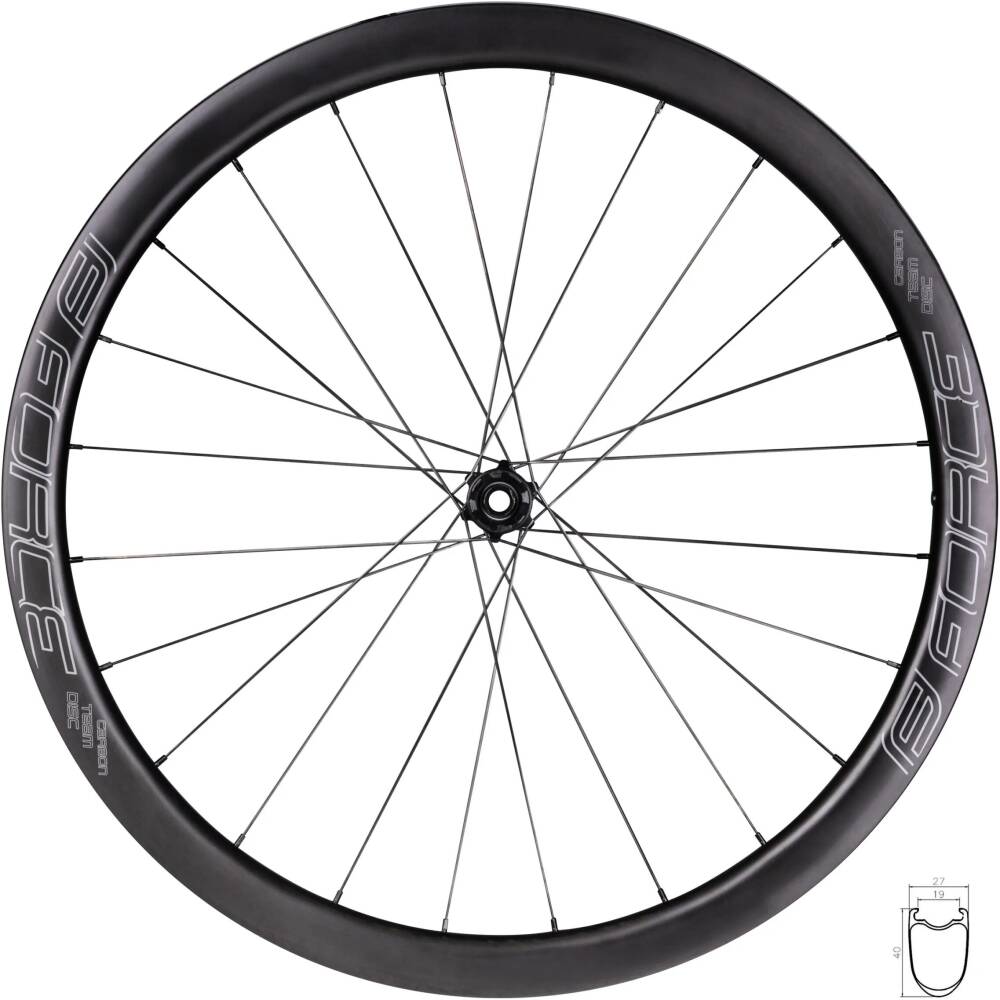rim FORCE CARBON DISC for tyres <br>tubeless ready<br>height: 40 mm